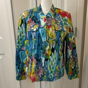 Joni B. Multicolor Pleated Jacket Size XL